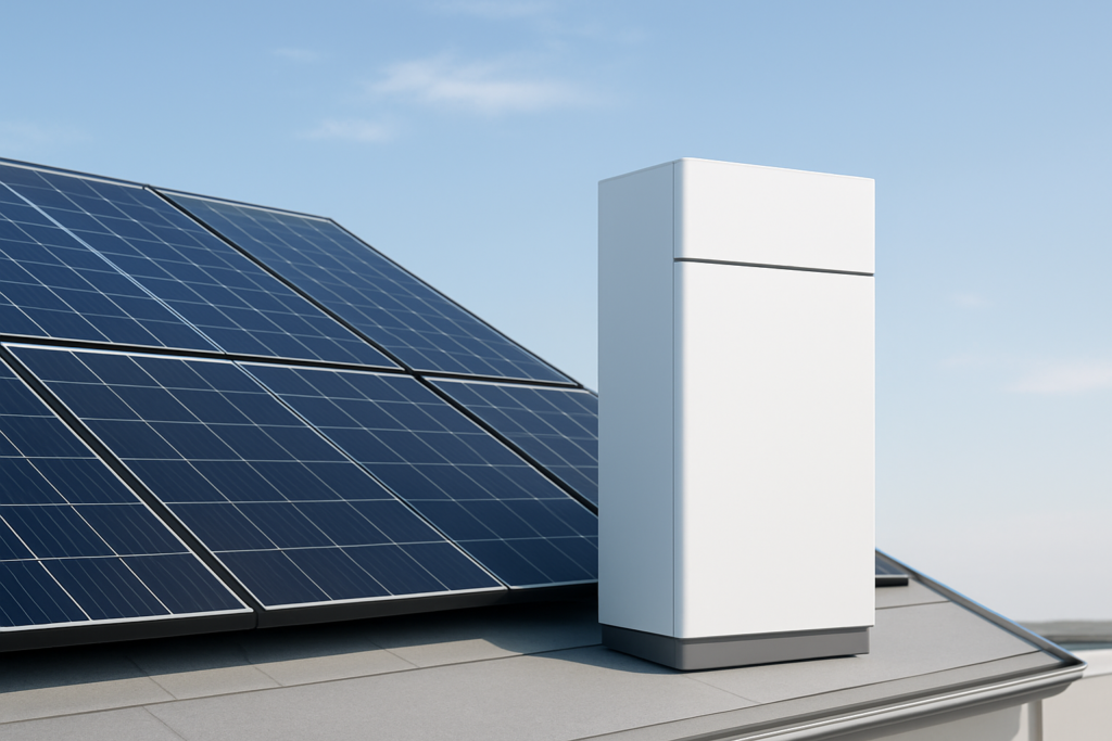家庭用蓄電池 - modern residential solar panels