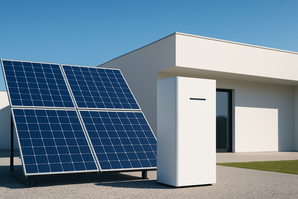 家庭用蓄電池 - modern solar panels